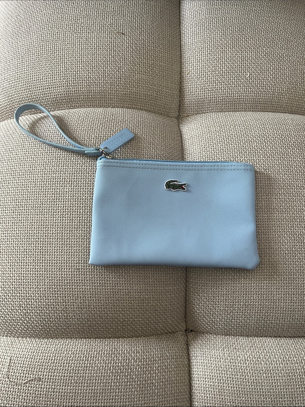 Lacoste Pale Blue Wristlet Clutch